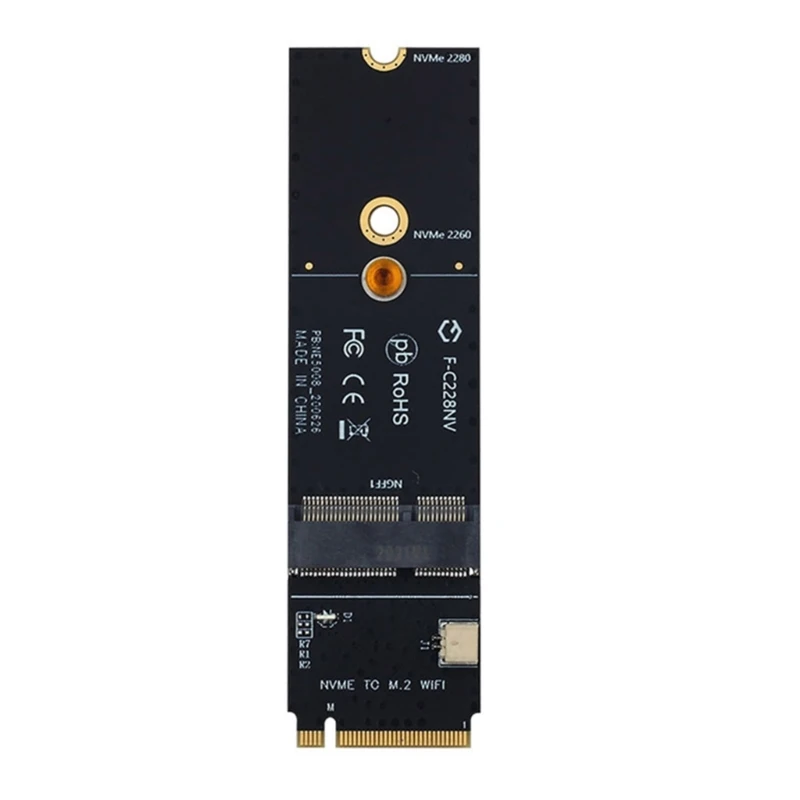 Thẻ điều hợp WIFI NVME sang hỗ trợ A+E Key và Ekey NGFF PCIE Wireless Card mạng