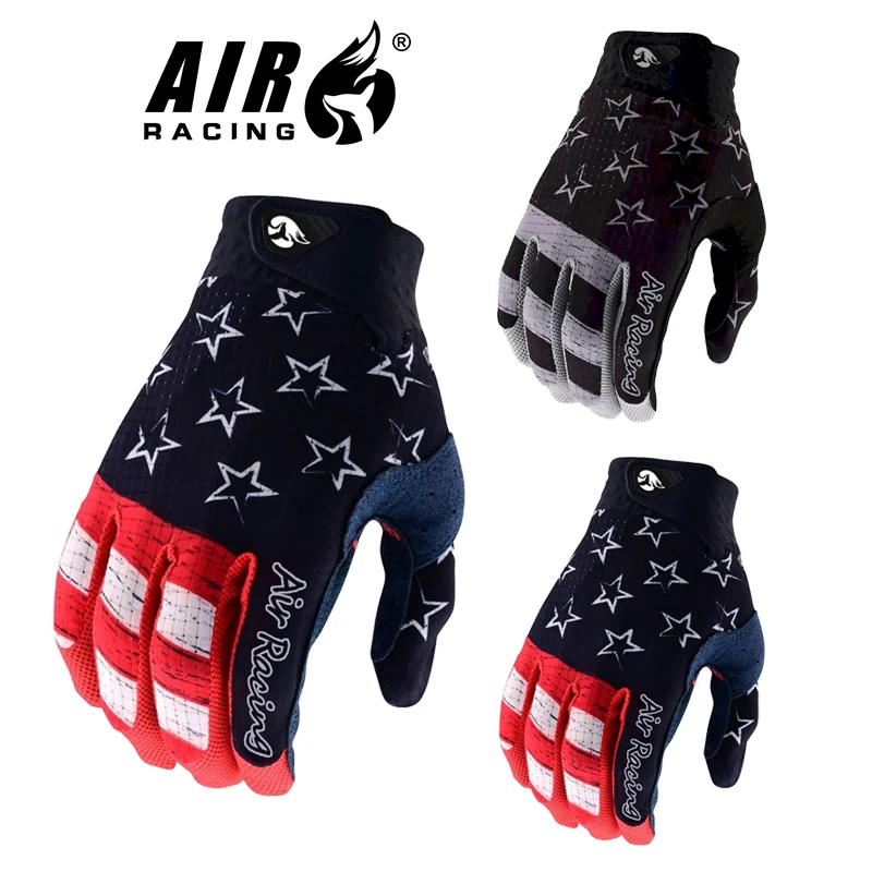 

AIR Racing 2 Colors Men Motorcycle Gloves US Flag of the United States Bike Mtb Full Finger Motocross Racing Protective Gloves
