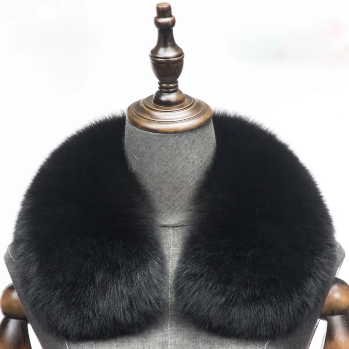 

Natural Fox Fur Scarf Jacket Fur Collar Women Winter Neck Warmers Coat Jacket Shawl Real Fox Fur Collar Furry Scarves For Ladies