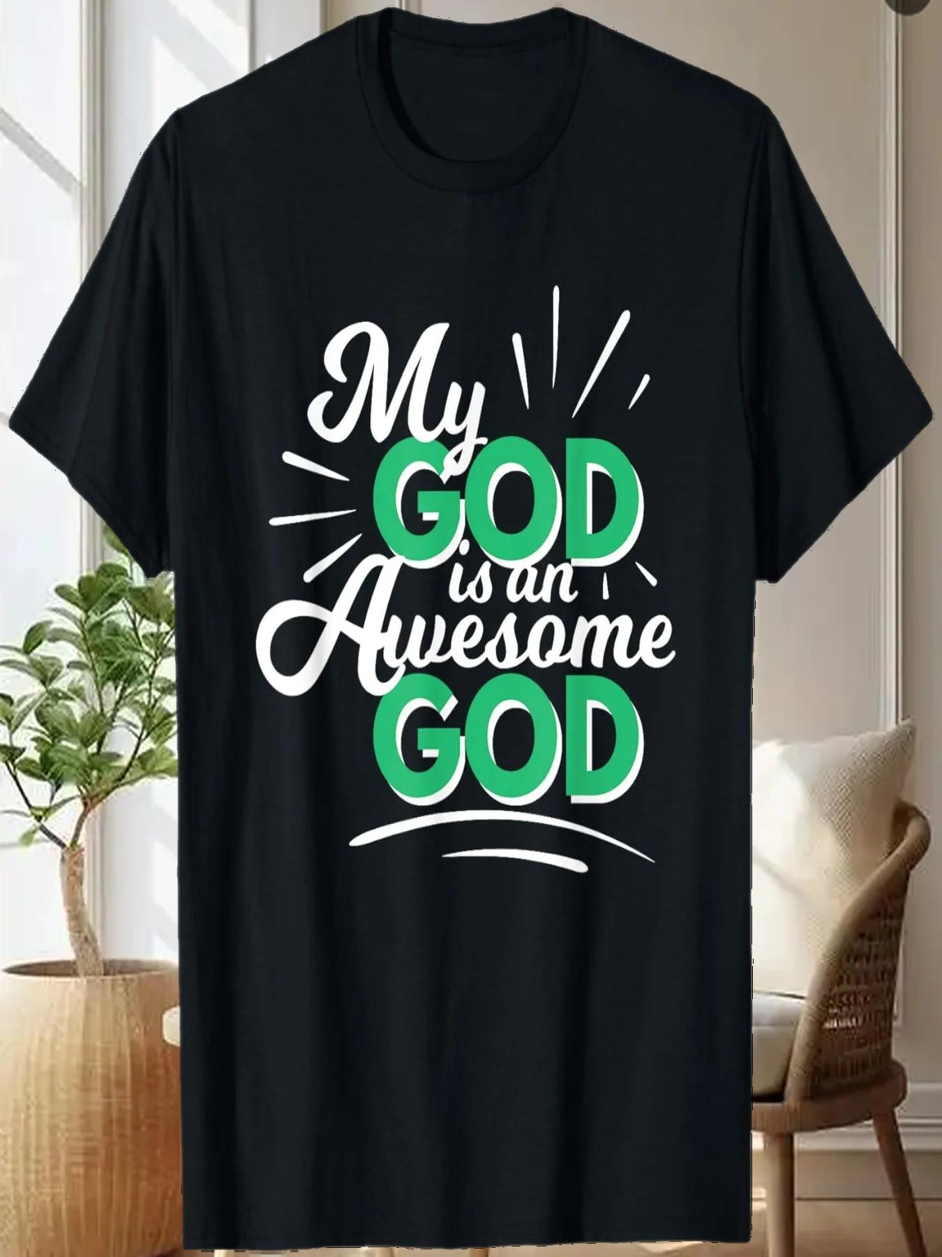 

My God is an Awesome God Christian Faith Motivational Gift T-Shirt