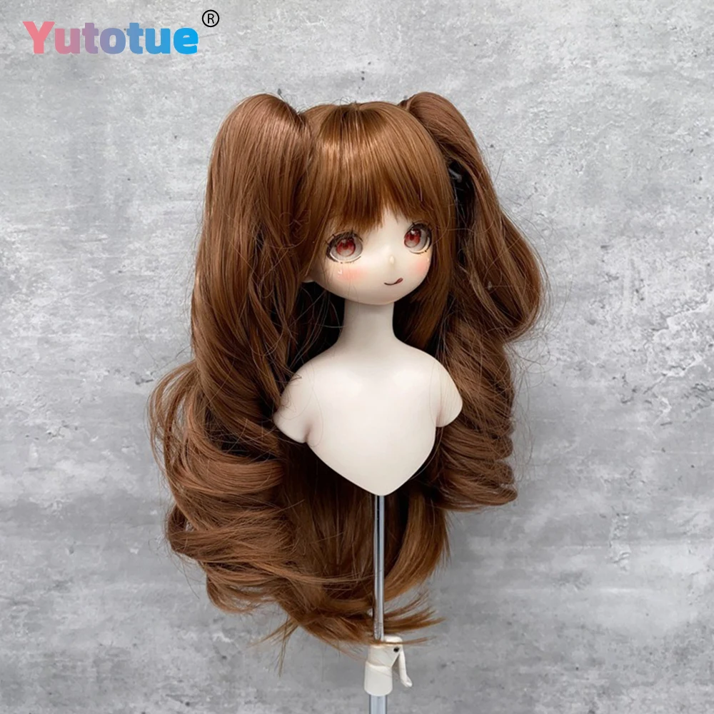 Yutotue BJD Langhaar-Perücke, 2, Pferdeschwanz-Haar, weiche Perücke für 1/3 1/4 1/6 BJD SD-Puppen, Modepuppe, Perücken, Haar-DIY