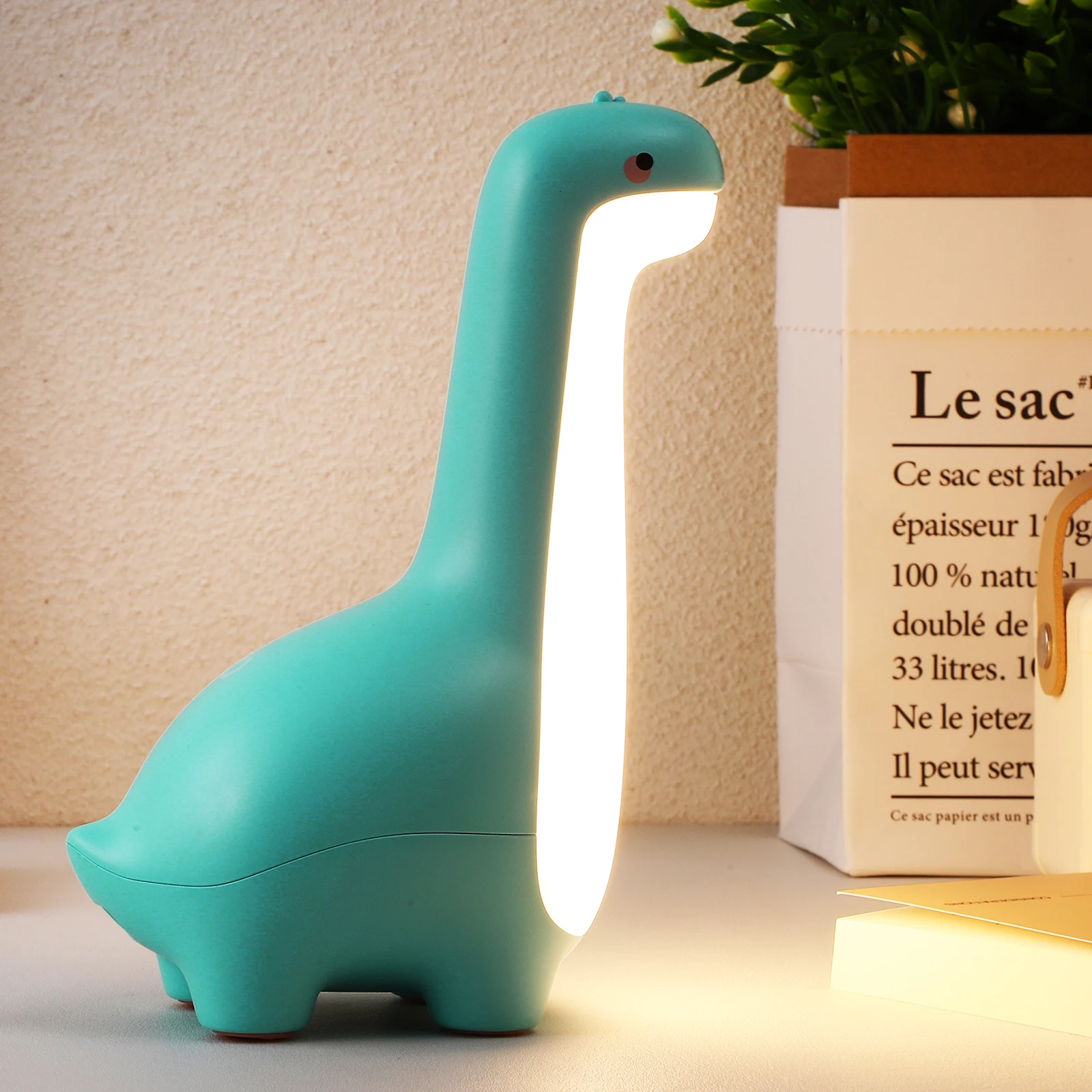 

1 Night Light Soft Glow Rechargeable Small Lamp Desk Decor Cartoon Table Lamp Nursery Animal Sweet Gift