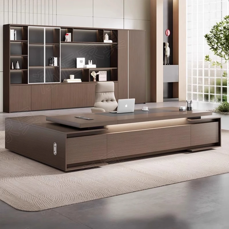 

Organizer Office Home Furniture L Shaped Computer Executive Desk Drawer Storage Design Manager Office Desk Strong Luxury