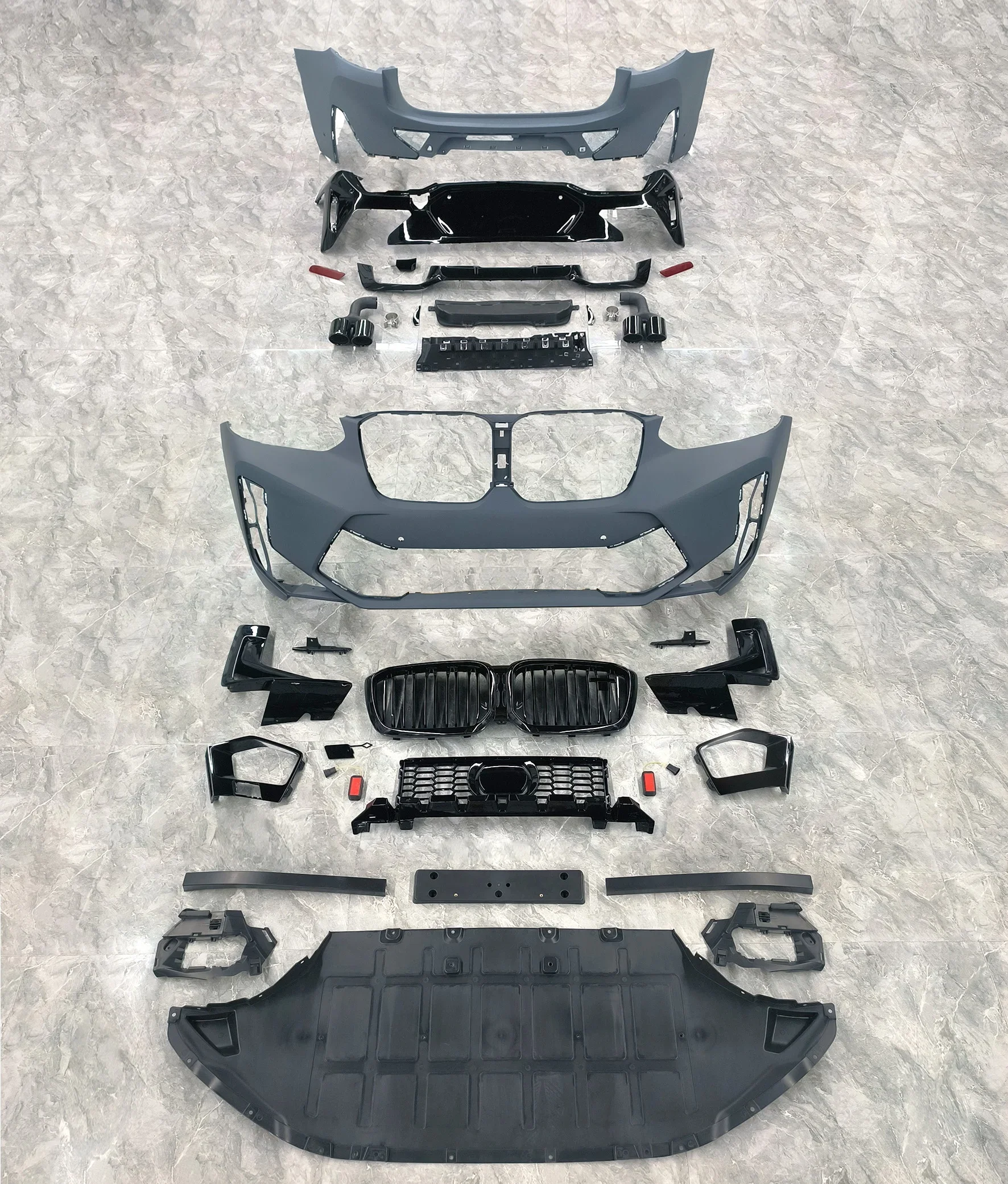 طقم هيكل G02 لـ X4 G02 (2022-2025) ترقية X4M تعديل bodykit X4 upgard إلى المصد الأمامي X4 M