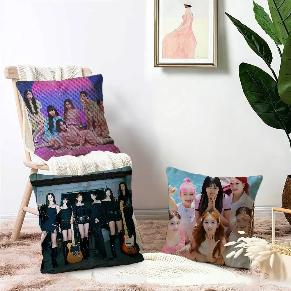 Kpop Group S-sTAYC Pillow Gift Home Office Decoration Bedroom Sofa Car Cushion Cover case 45x45