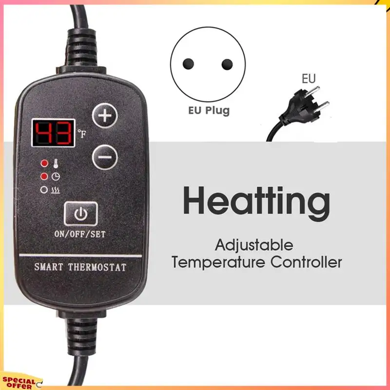 ABFI Graphen-Sämling-Heizmatte mit verstellbarem Thermostat für Samen, Keimung, Pflanzen, Kinderzimmer, Wachsen, Heizkissen, EU-Stecker
