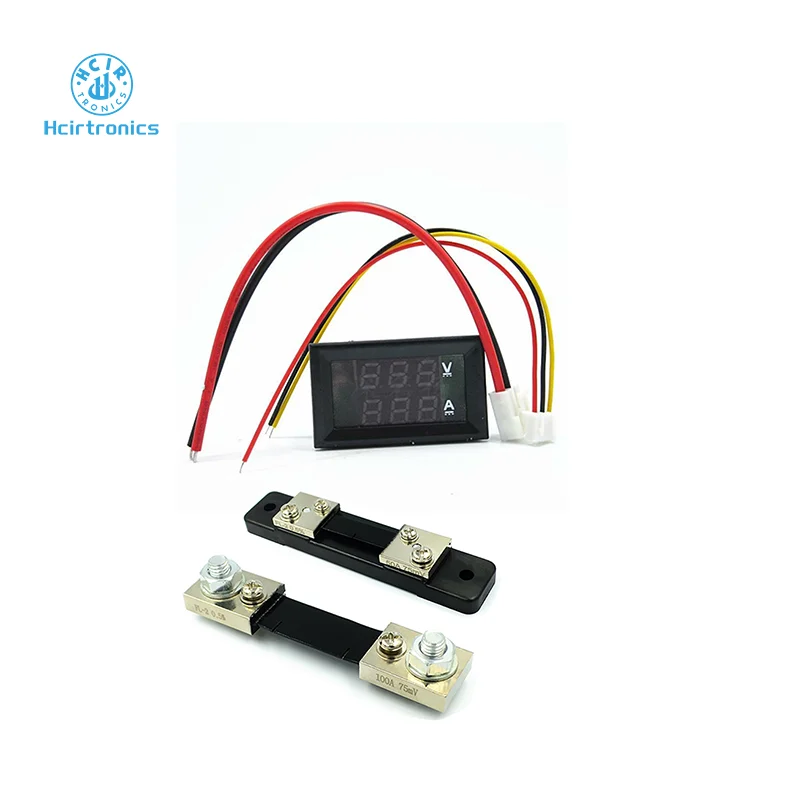 

DC0-100V1A 10A 50A 100A LED DC dual display digital ammeter and voltmeter digital meter head