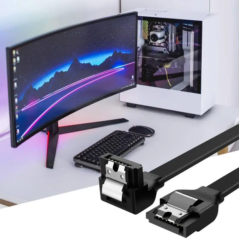 Straight Data Cable Straight Or Right Angle SSD Cables 3.0 Data Cable With Locking Latch For HDD SSD And DVD Drives