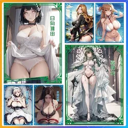 Dea Story Card ACG Anime Naruto Arknights Limited Nude AI Sexy Metal Card Uniform JK calze di seta nera ragazze Sexy