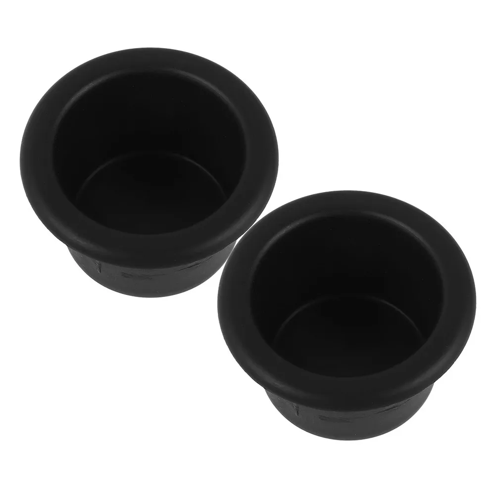 

2Pcs Rv Cup Holder Insert Replacement ABS Drink Can Holder Boat Sofa Couch Recliner Truck Car Table Black Multifunctional