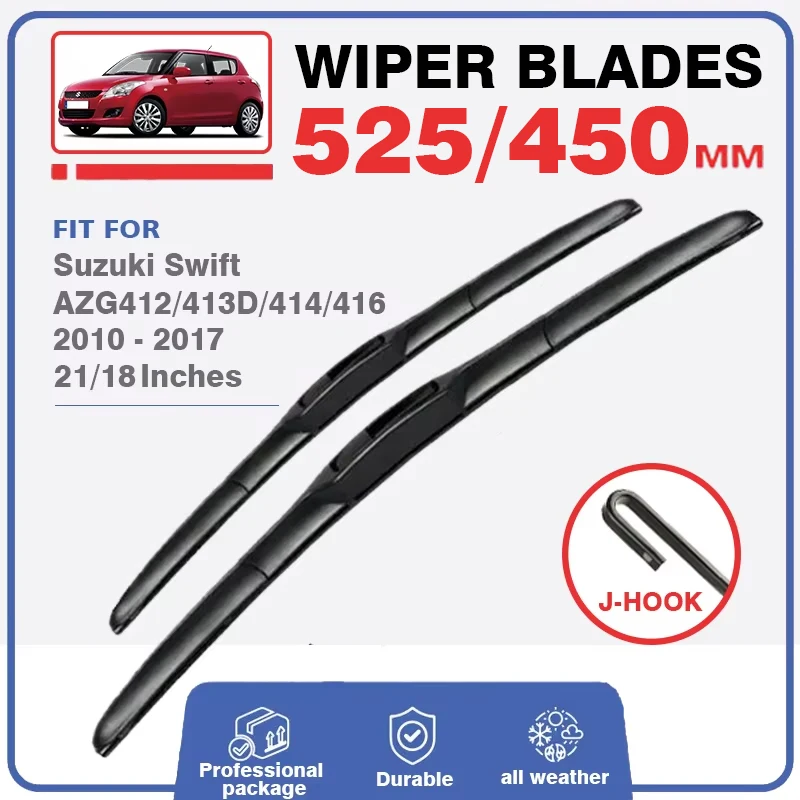 Car Front Rear Wiper Blade Set Kit For Suzuki Swift 2 Hatchback 2010 - 2017 AZG GTI Sport 21\