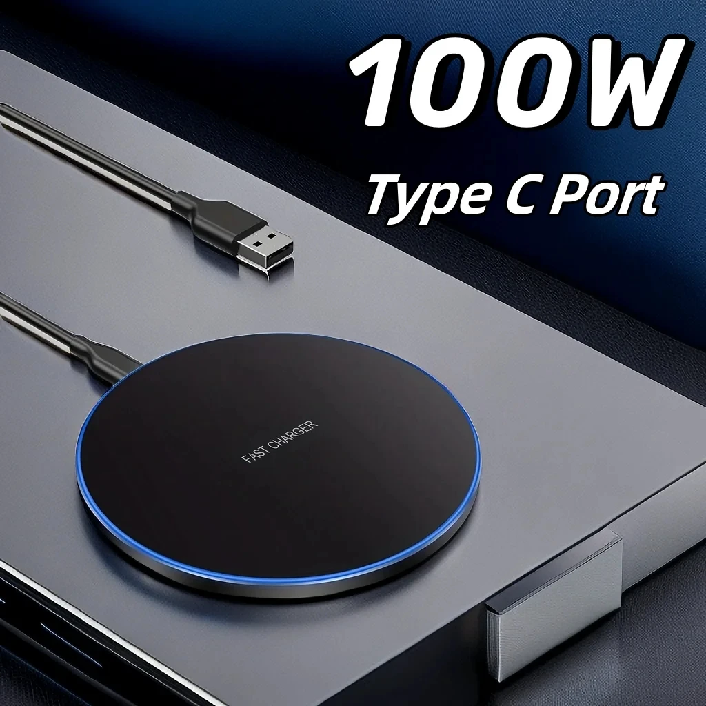 100W Wireless Charger For iPhone 15 14 13 12 11 Pro XS XR Induction Fast Wireless Charging Pad For Samsung Xiaomi Charging Dock