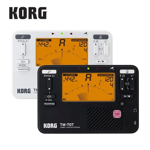 KORG TM70T TM70C Sintonizador+Metronomo+Grabador, utilizado para instrumentos de teclado de viento, guitarra, ukelele y piano