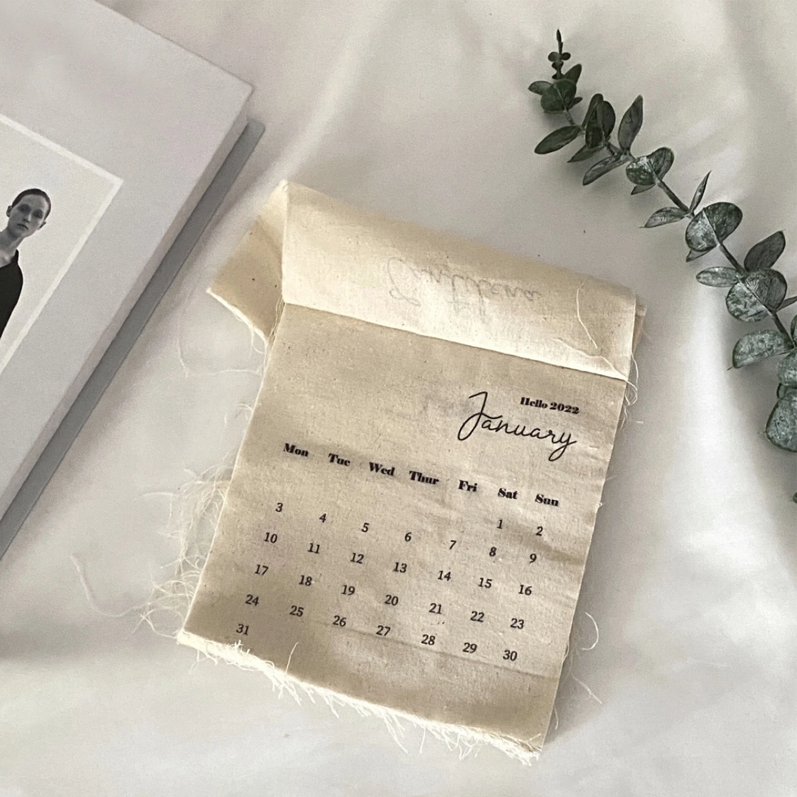 2026 패브릭 월 캘린더 12개월 재사용 가능한 텍스타일 플래너 포켓 포함 가정 사무실 공부용, 친환경 벽 장식