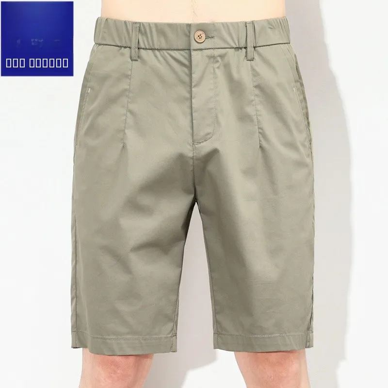 

Летние тонкие свободные брюки прямого кроя больших размеров, износостойкие рабочие штаны из смесового хлопка и полиэстера, длиной до колена