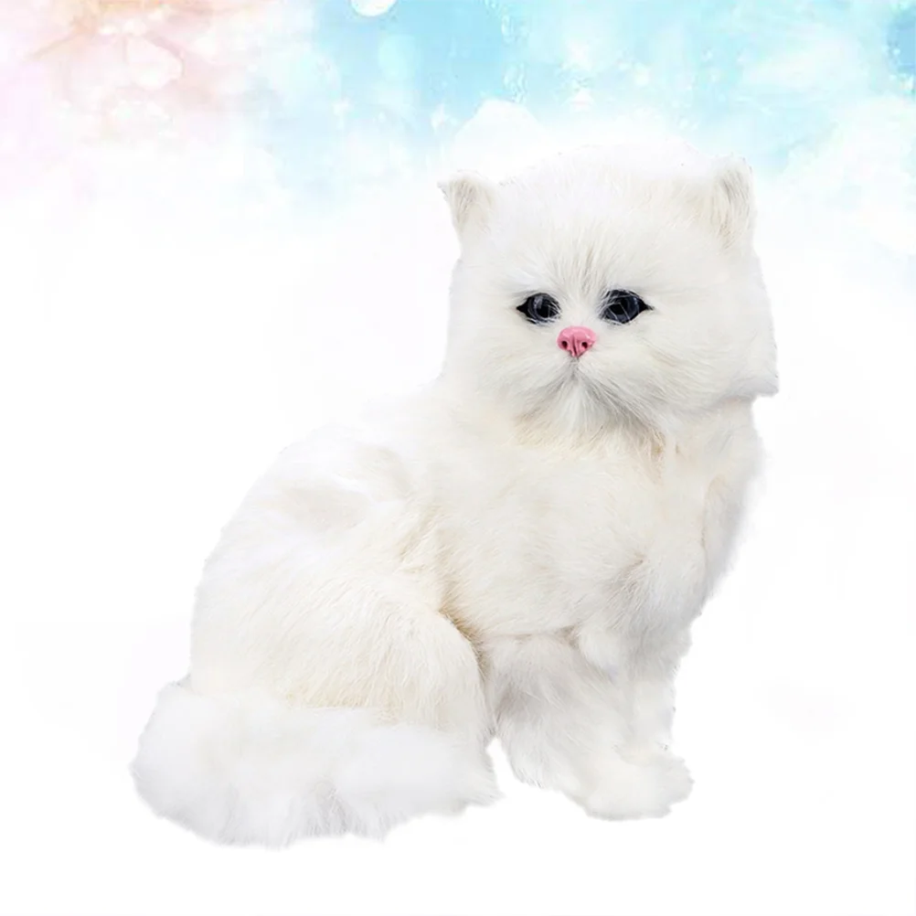 

Lifelike Animal Model Cat Decoration Desktop Home Craft Ornament for Artistic Gift