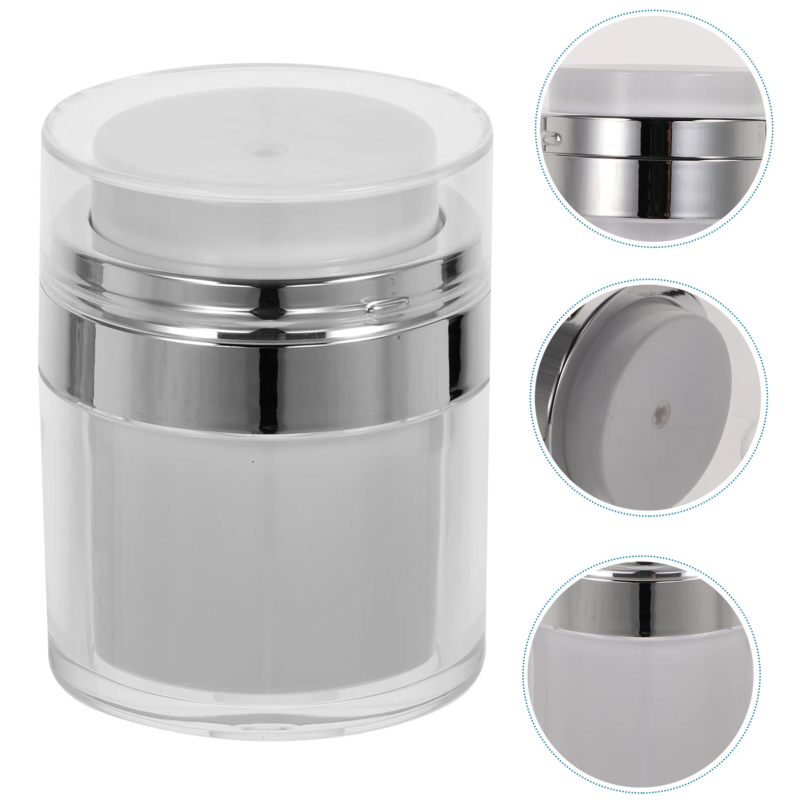 

2 Pcs Press Cream Jar Empty Lotion Bottle Travel Container Air Pump Cleasing Milk Practical Sub Pp Facial Moisturizer