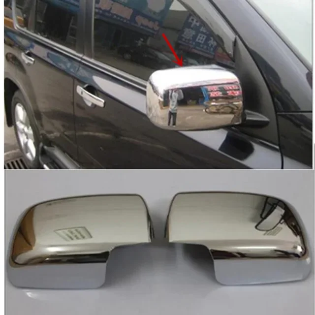 ABS Chrome Rearview Side Door Mirrors Cover Trim Car modeling FOR Nissan X-Trail X Trail T31 2008 2009 2010 2011 2012 2PCS