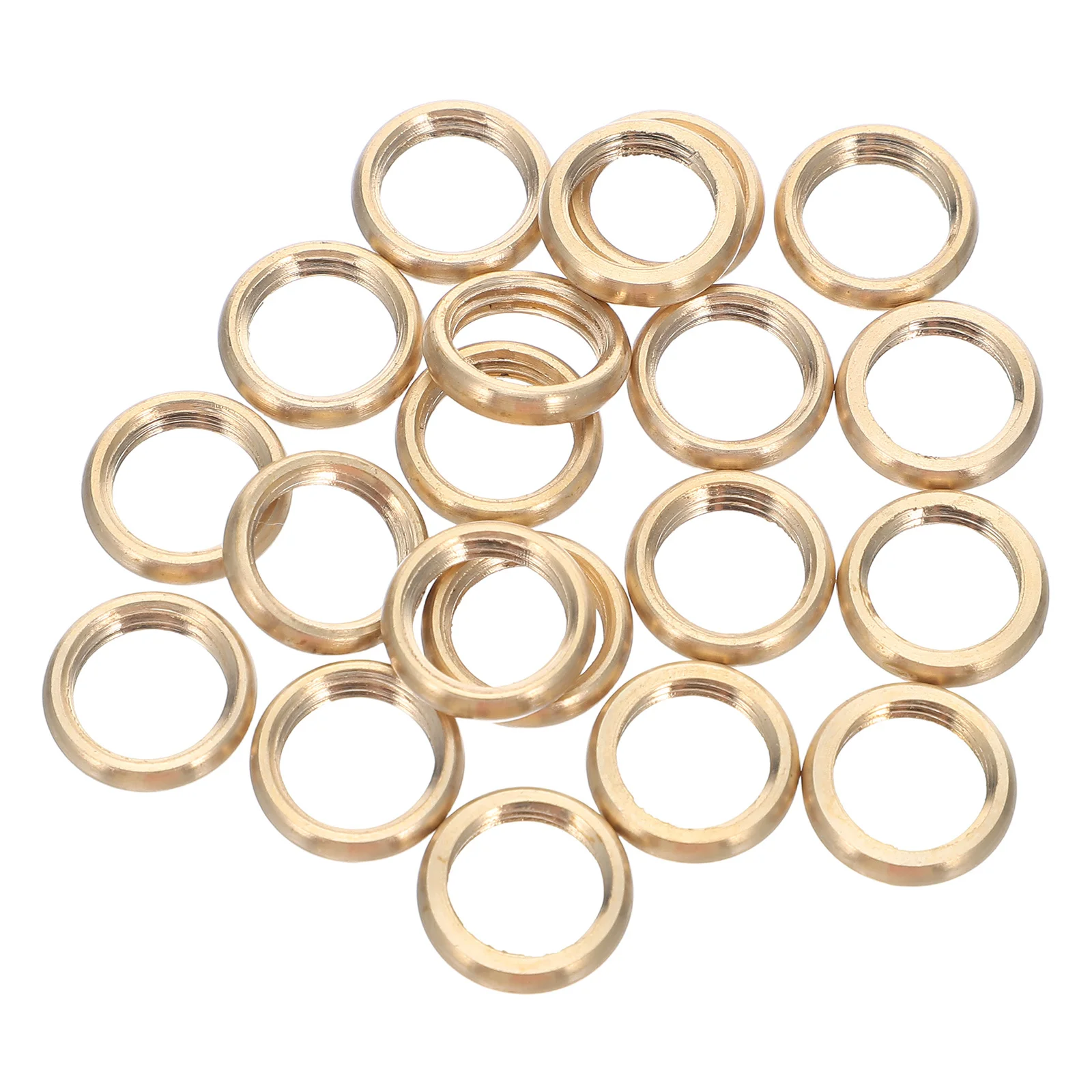 

20Pcs Brass Lock Nuts M10 Threaded Lamp Repair Fasteners for Light Socket Collar Accessories Lamp Parts
