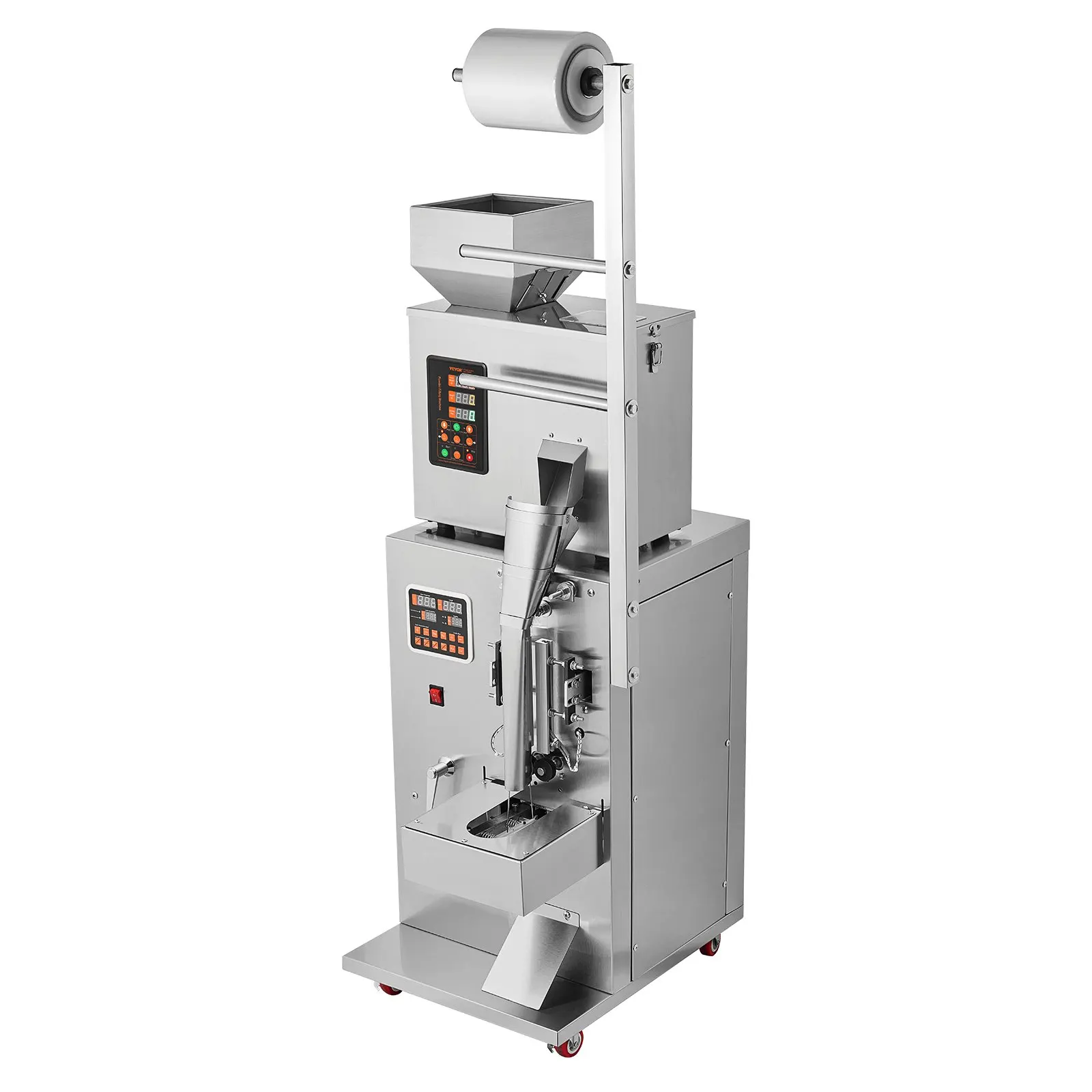 

Automatic Particle Packaging Machine, 0.002-0.22lbs/1-100g, Multi-Function Pouch Powder Sachet Weighting Filling Packing