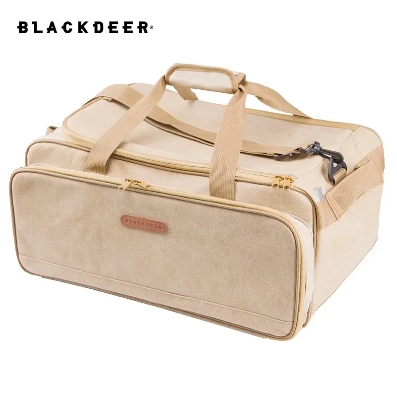 

BLACKDEER Camping Travel Portable Separated Storage Bags Carry On Luggage Brown Bags Cookware Tote Large Weekend Bag