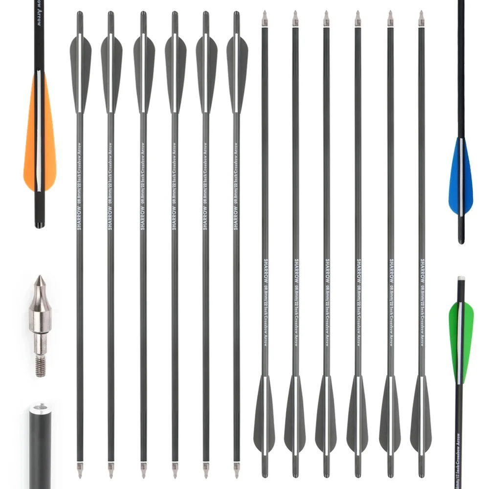 

Карбоновые стрелы 16/17/18/20/21/22 дюймов, арбалетные пятна, короткие стрелы, смешанные карбоновые стрелы, уличный лук, охотничий лук, стрельба из лука, мишень