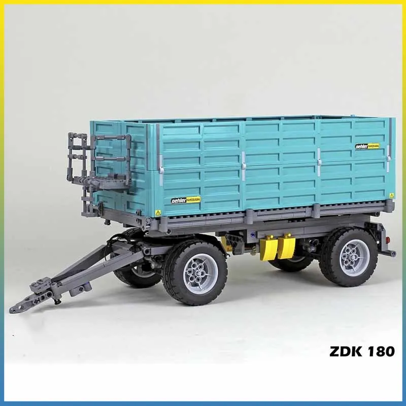 

MOC-169574 ZDK 180 Agricultural Machinery Trailer Scale 1:17 Building Blocks Model 1023PCS Children Birthday Toys Christmas Gift