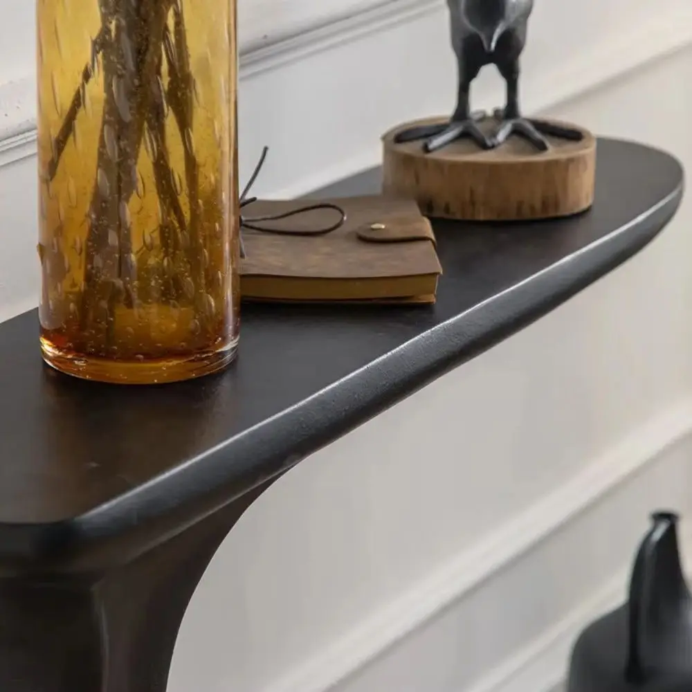 

White Cream Wind Strip Case New Entry Entrance Table Corridor against the Wall Small Side for Narrow Foyer