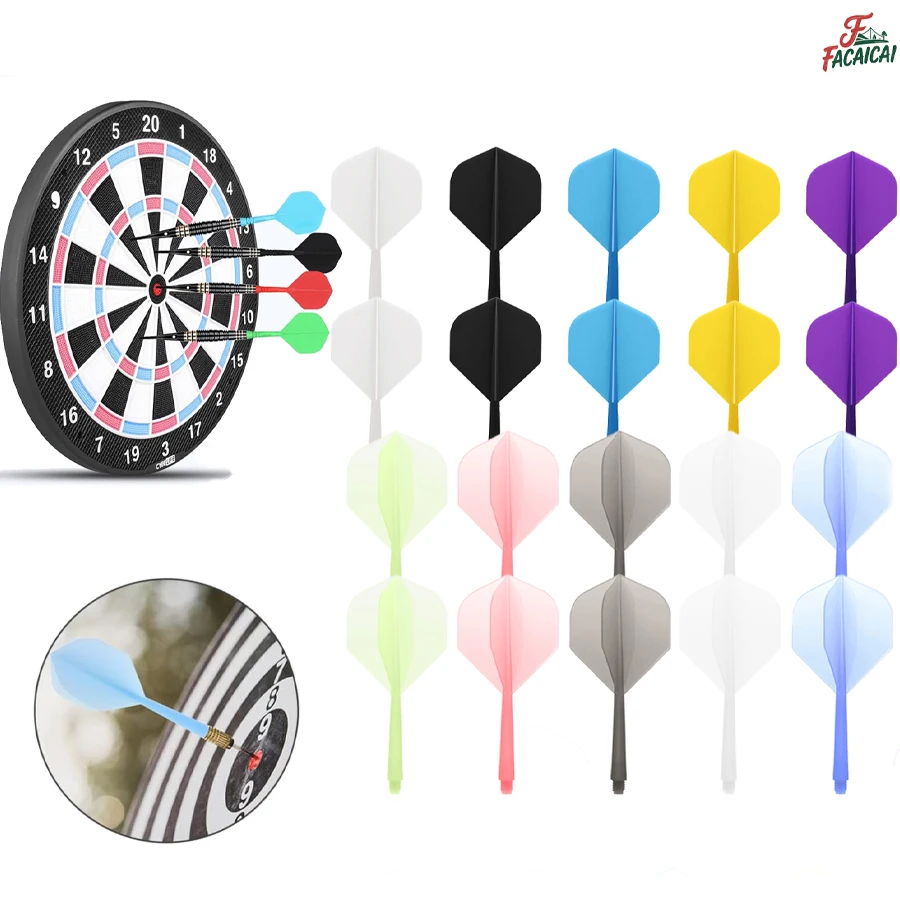 10/20Pcs Integrated Dart Flights Shafts Anti-fall Professional Darts Plastic Integrated Shaft and Flights Dart Accessory