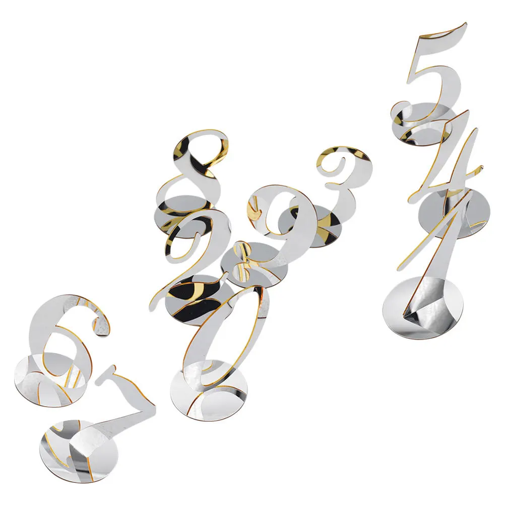 10 Stück wiederverwendbare reservierte Schilder aus Acryl, Tischnummern für Hotel, Bar, Café, Tischdekoration, Hochzeit, Empfang