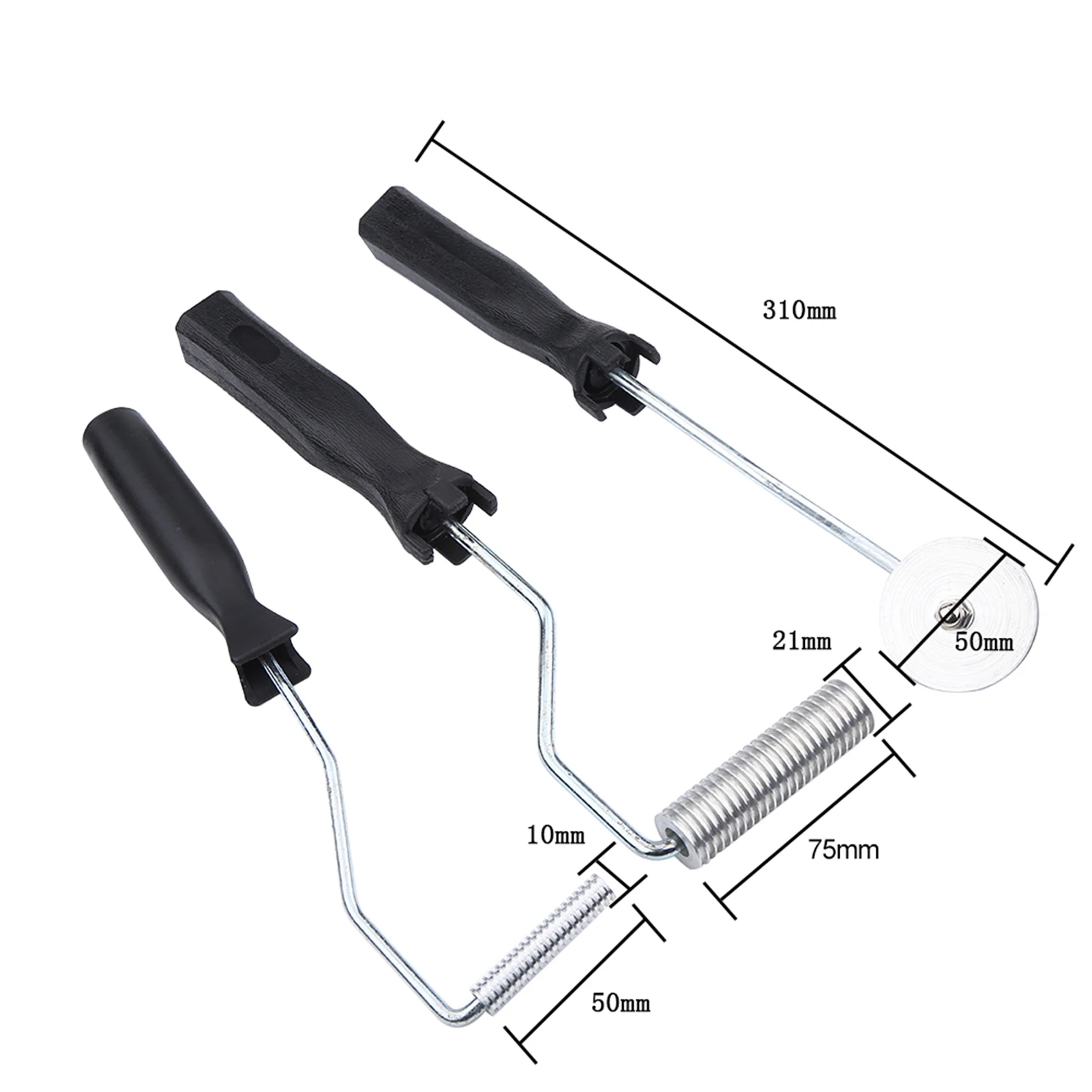 3Pcs/set Aluminum Alloy Fiberglass Bubble Paddle Tool Laminating Roller Kit for FRP Mould() Paddle Tool Fiberglass Tools