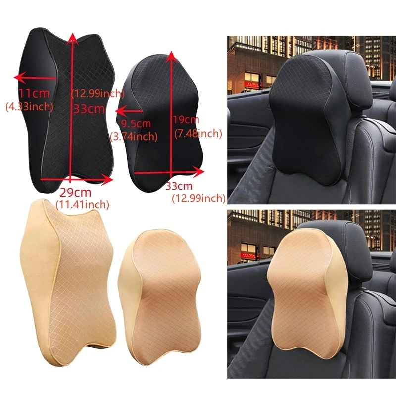 Breathable Car Headrest Seat Cushion Memory Foam Pillow Head Support Neck Rest for Cars Travel Pillows 3D Memory Foam Neckrest - view 6