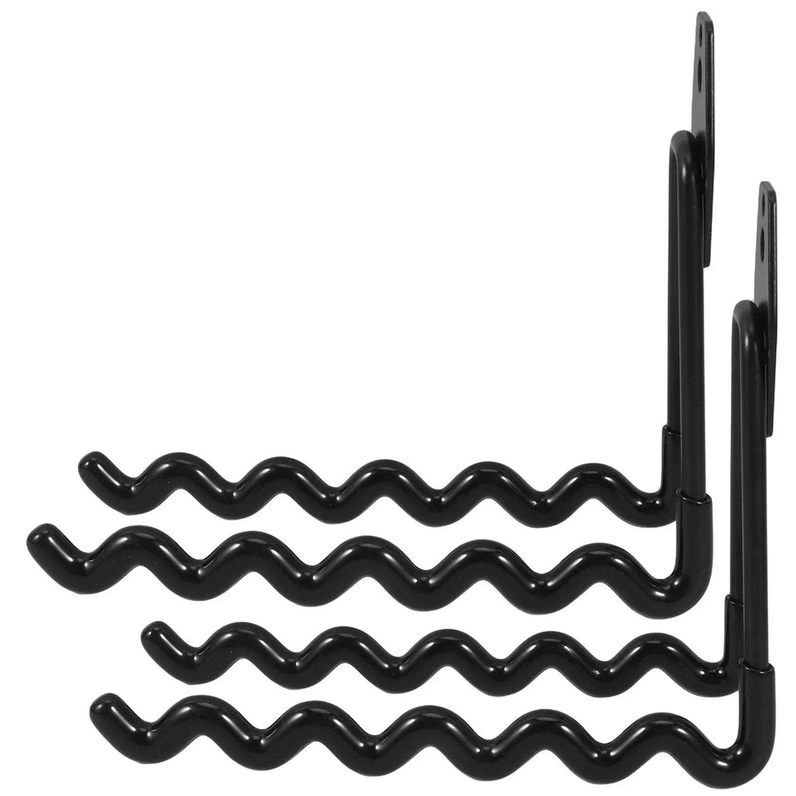 

2pcs Wavy Metal Storage Hooks Heavy Duty Non Slip Iron Tool Rack Garden Shed ganizer Rust Proof Coating Durable Long Lasting
