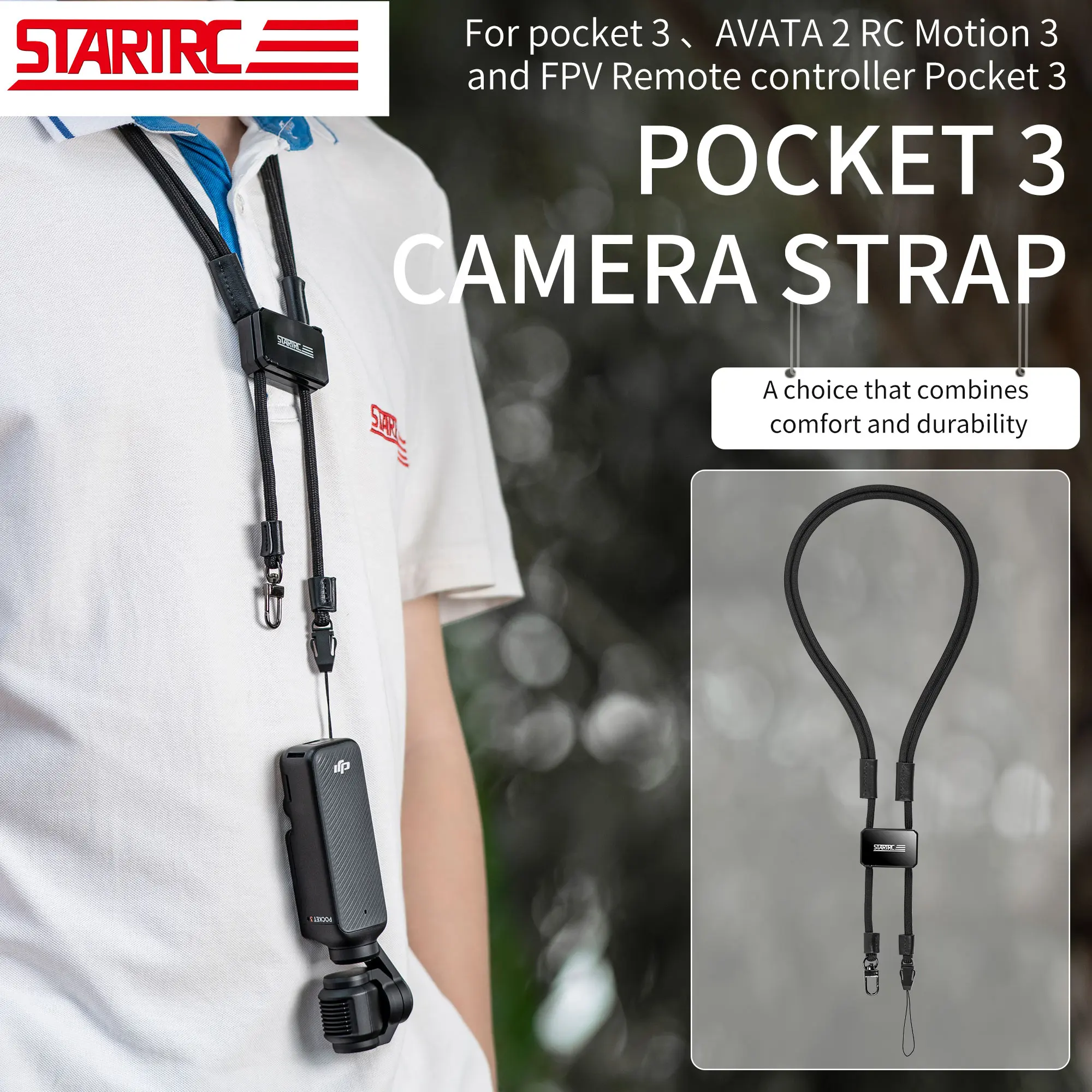 Pocket 4 Pro Safe Lanyard Adjustable Shoulder Strap PU Anti-loss Wrist Rope For DJI Osmo Pocket 4 3 2 Sport Camera Accessories