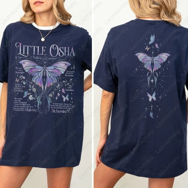 Quicksilver Book Merch Kingfisher camiseta Little Osha Camisa de algodón Callie Hart libros Quicksilver camisetas estampadas de 2 caras regalo Romantasy