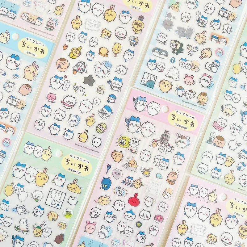 

4pcs Anime Chiikawas Sticker Cartoon Hachiware Usagi Sticker Cute Decorative Sticker Kawaii Notebook Decoration Kids Gift