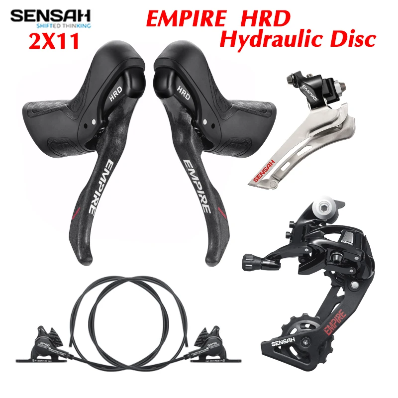 

SENSAH EMPIRE HRD Disc 2x11s Road Bike Hydraulic Disc Brake Groupset, Hydraulic Disc Alloy 22s