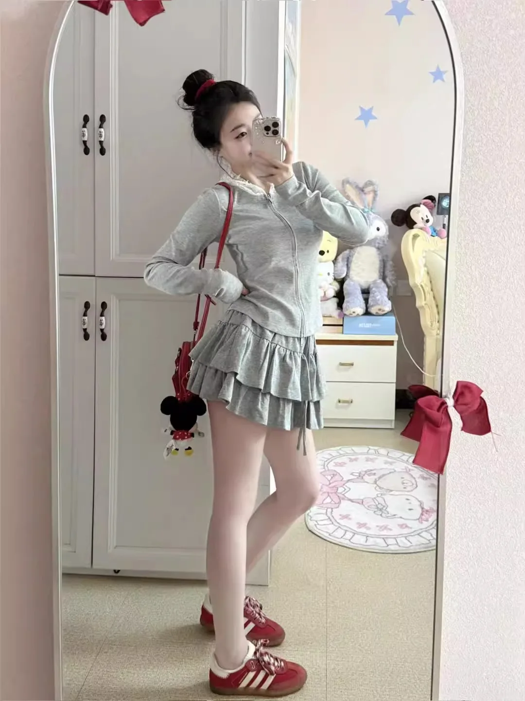 Ballet sle ature ey inchado bolo saia feminina verão doce e picante menina anti-luz cintura elástica f-comprimento saia ort