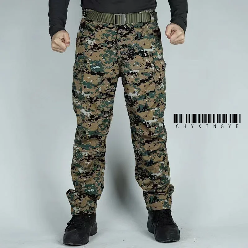 

2024 new Tactical Cargo Pants Men Outdoor Waterproof SWAT Combat Camouflage Trousers Casual Multi Pocket Male Work Joggers