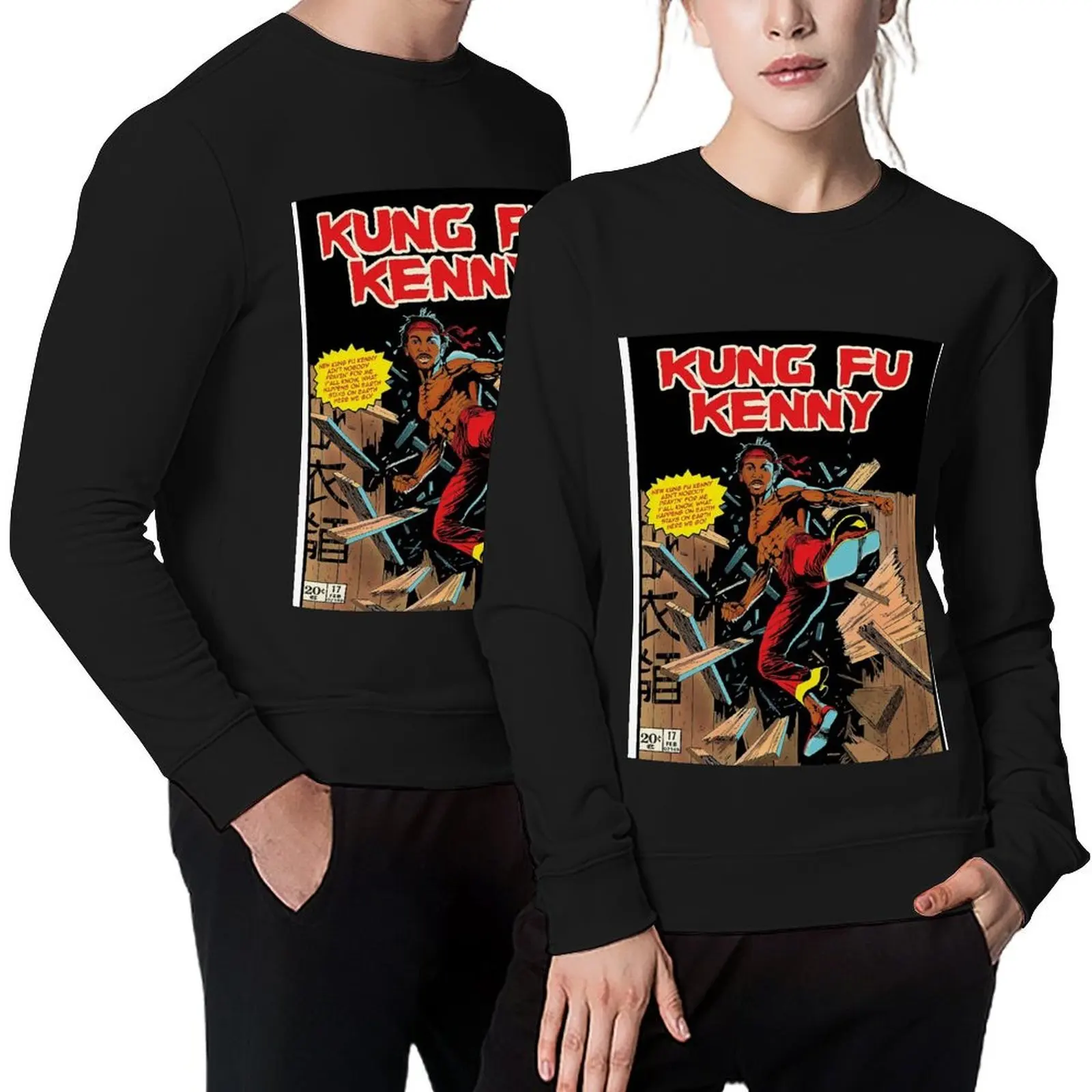 

Kung fu kenny poster Pullover autumn jacket men winter clothes fashion men japanese style graphic sweatshirts