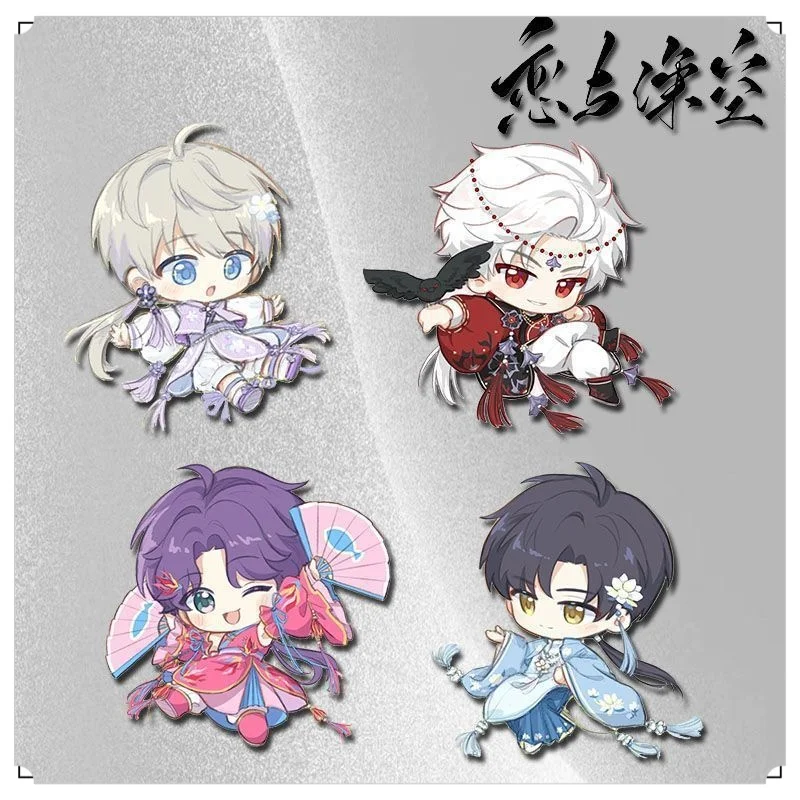 ความรักและ Deep Space อะนิเมะรอบสไตล์จีนเข็มกลัด Qi Yu Li Shen น่ารักอะคริลิคเข็มกลัดกระเป๋าเป้สะพายหลังจี้ของเล่นของขวัญ