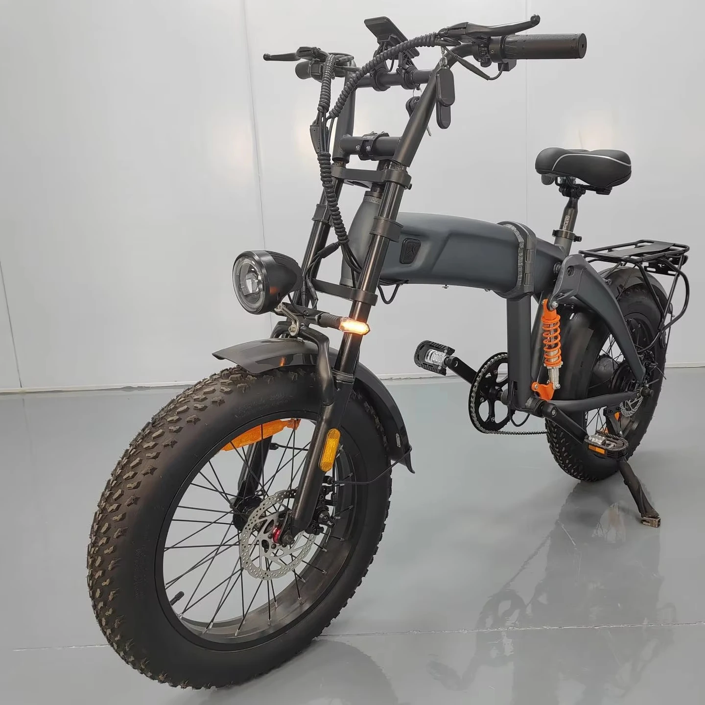 

High Quality Electric Folding Bicycle with 48v Rear Hub Motor Disc Brake System Double Seat and Fat Tire-for Commuting