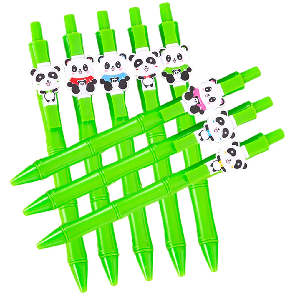 

8 Pcs Bamboo Water-based Pens Panda Design Smooth Writing School Stationery Creative Gifts Kids Fun Office Use