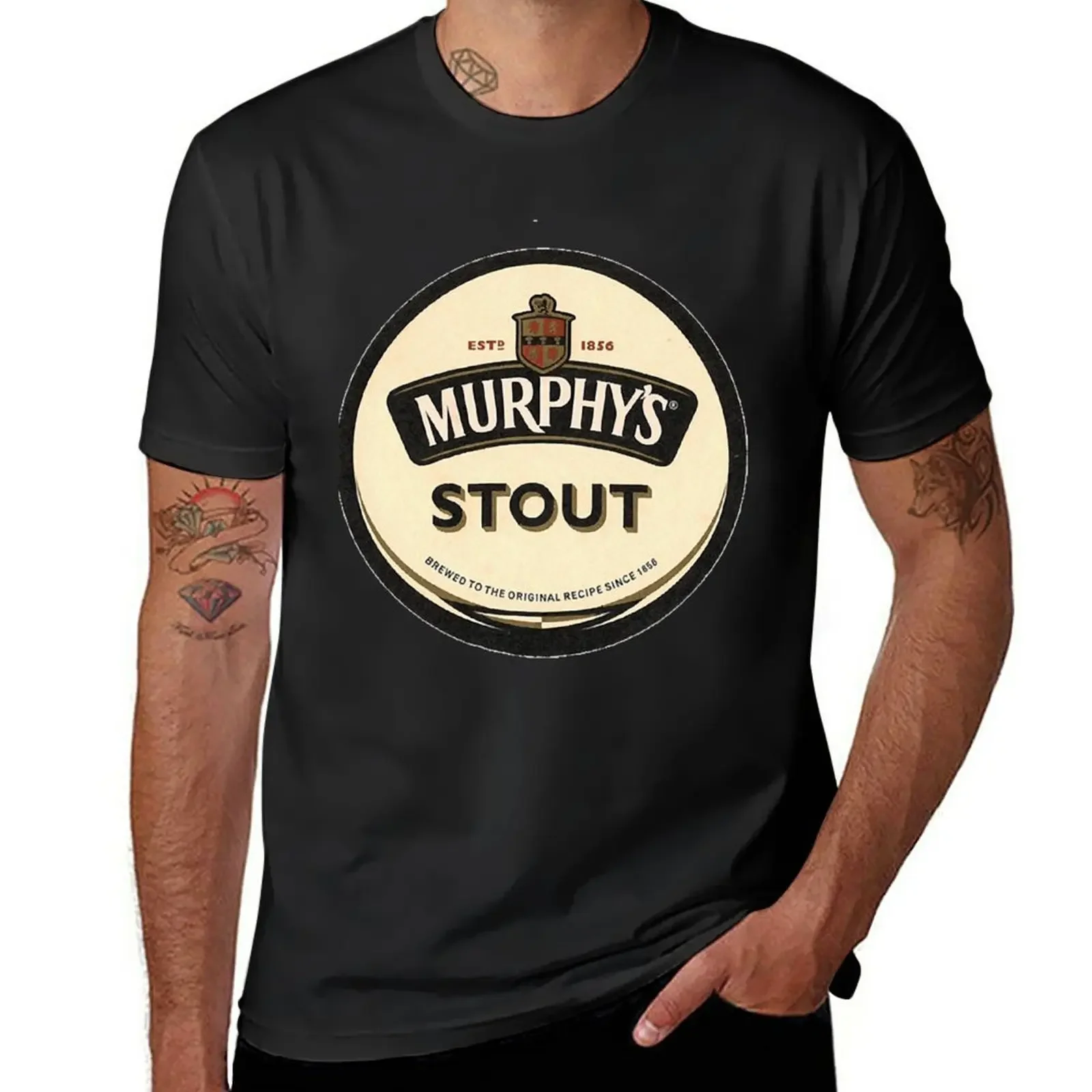 New Murphy Stout Logo T-Shirt anime Aesthetic clothing plain t-shirt T-shirts for men cotton