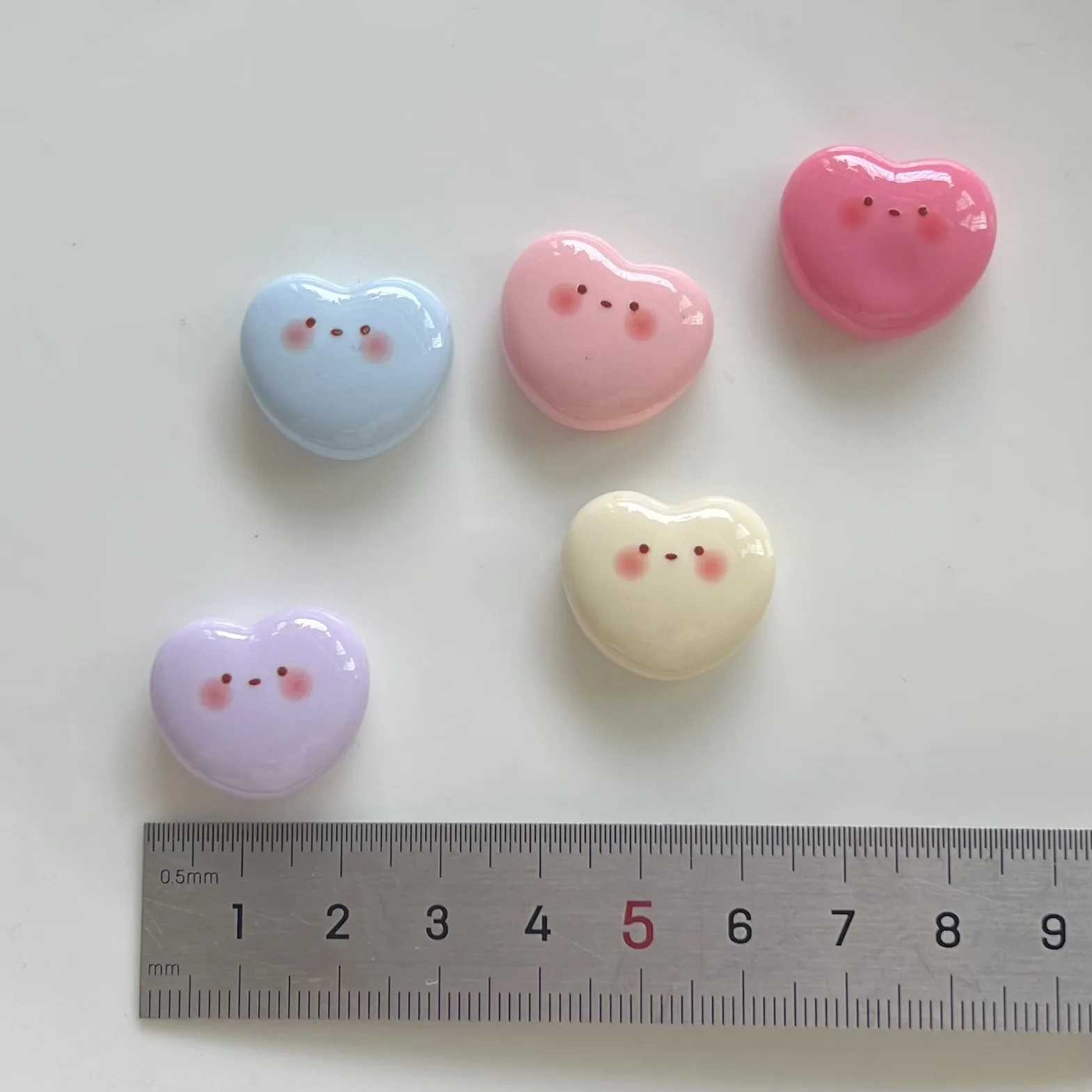 5pcs miniso series cute love cartoon resin flatback cabochons diy crafts materials jewelry making charms