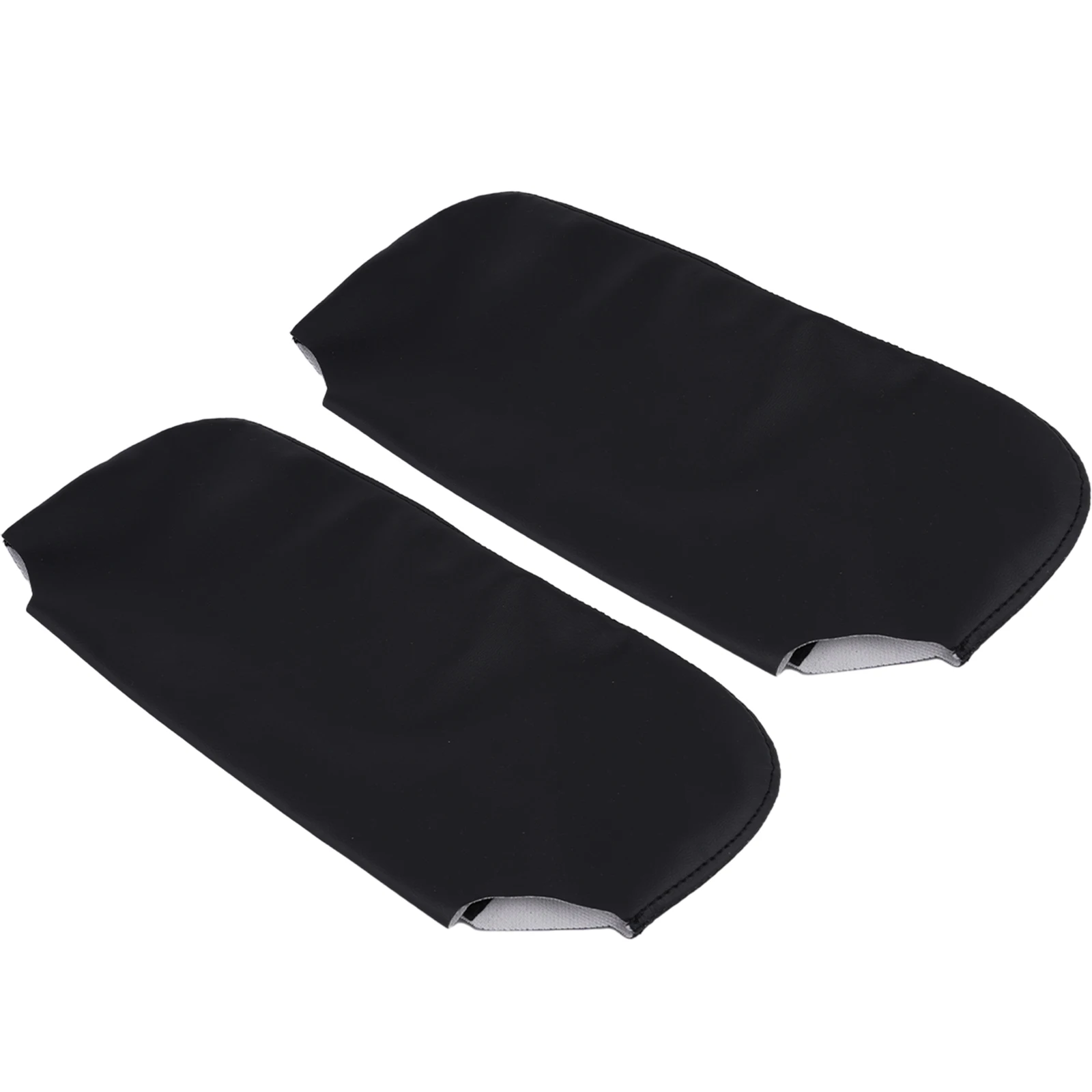 Leather Cover Sun Visor Cover 2pcs Black Left Right Microfiber Leather Sun Visor Skin Sun Visor Trim Car Practical