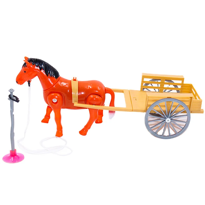 Hot Selling Children\'s Electric Rotating Horse Creative Fun Walking Spinning Circle Carriage Toys Children\'s Birthday Gift