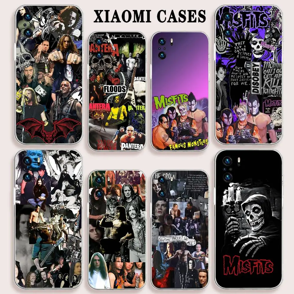 

The M-Misfits G-Glenn Danzig Rock Phone Case Clear Frame Soft TPU Case Cover For Xiaomi Mi 14 13 14 Pro 15 Bumper Shockproof
