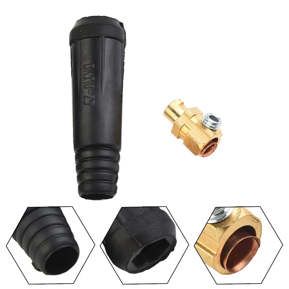 

Connector Connector-Plug Soldering Tools 200Amp 2pcs/set Black DKJ10-25 Welding Cable Board Connectors Brand New