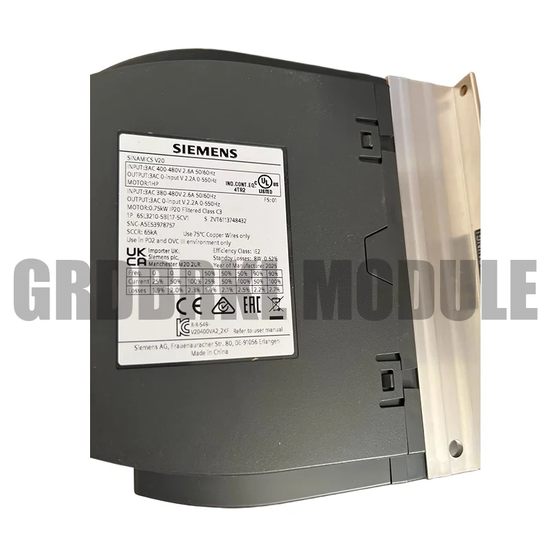 Brand New Original SIEMENS  6SL3210-5BE17-5CV1 6SL3 210-5BE17-5CV1 V20 Inverter 0.75kW 380V C3 Filter - view 3